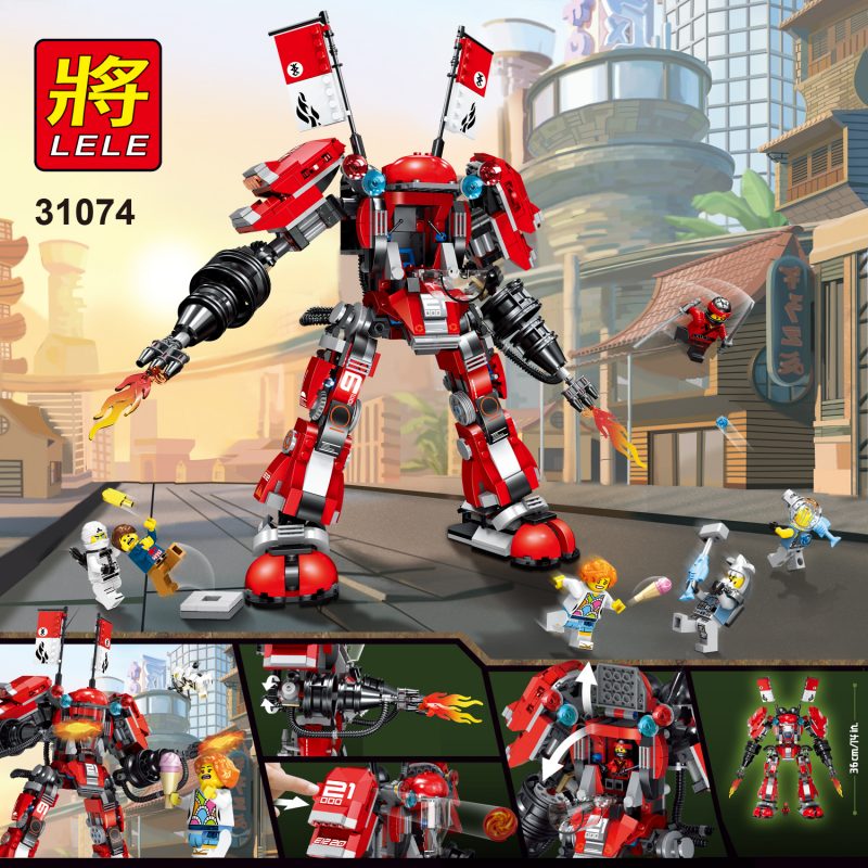 LELE Ninjago Fire Mech Robot ตัวต่อนินจาโกหุ่นรบนินจาไฟ